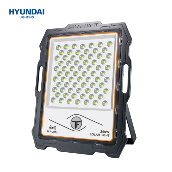 Hyundai Factory Outdoor IP65 solarbetriebene Überwachungs-LED-Flutlichter für Deck, Schuppen, Veranda, Campingbeleuchtung